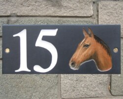 Slate Painted House Numbers London