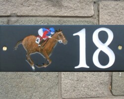 Slate Painted House Numbers Cardiff